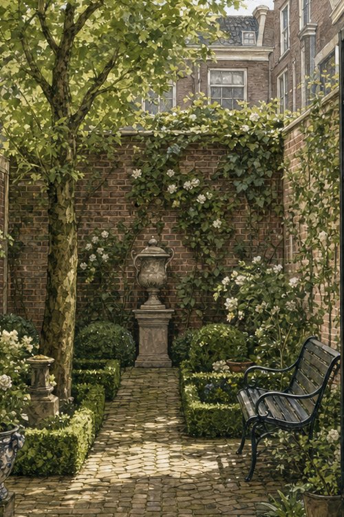 De ommuurde stadstuin